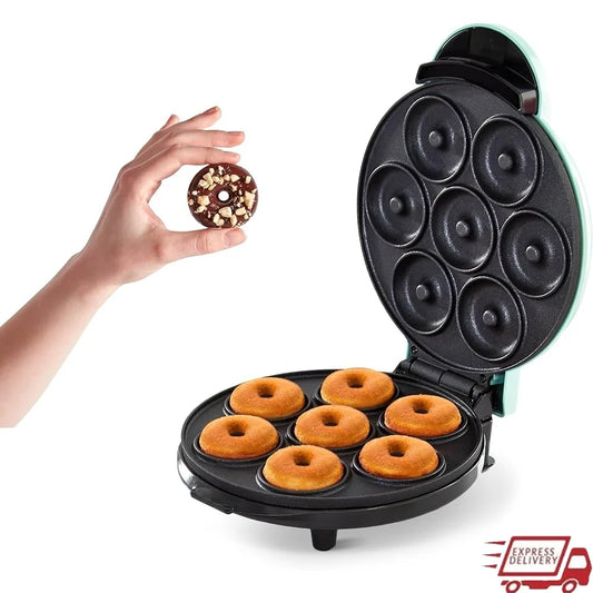 XMSJH Mini Donut Maker For Kids Breakfast Snack 7 Donuts