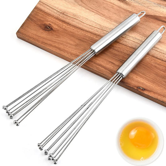 Feature Stainless Steel Ball Bead Whisk Egg Mixer Kitchen