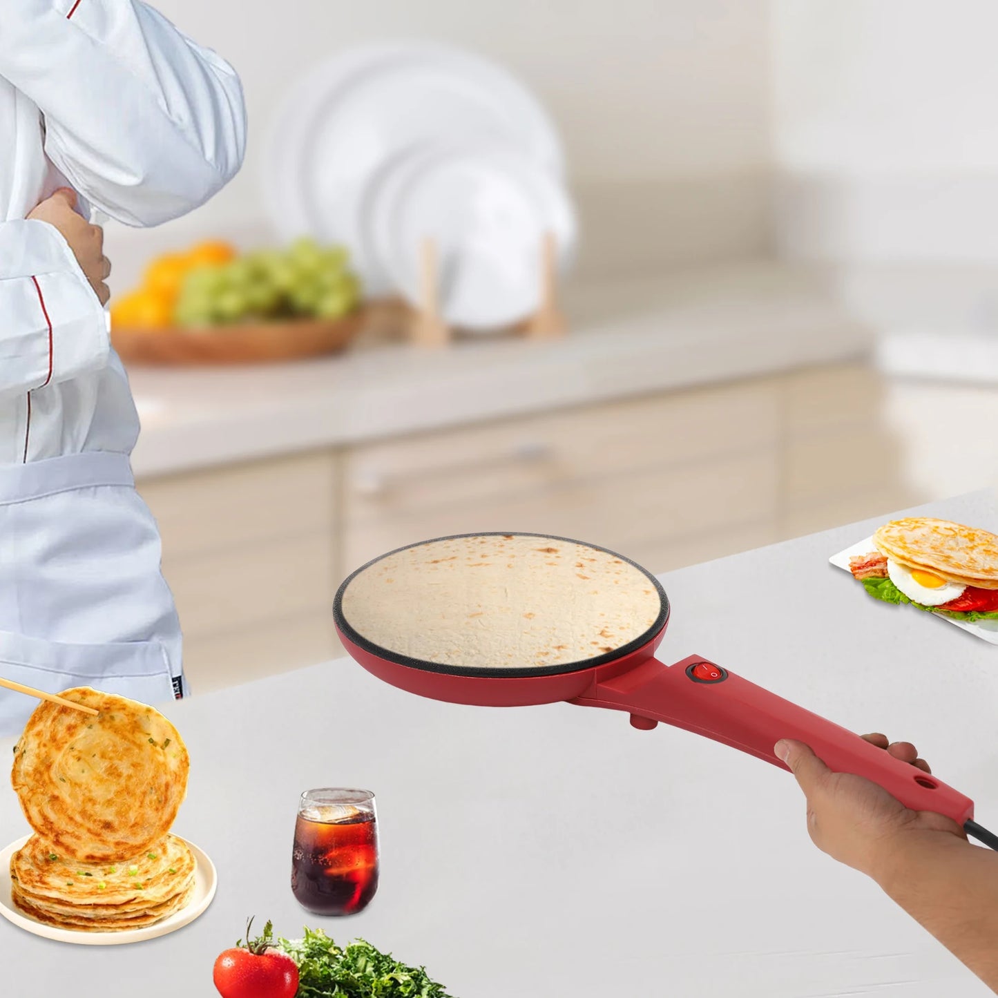 Hign Concerned Crepe Maker Portable Nonstick Frying Griddle
