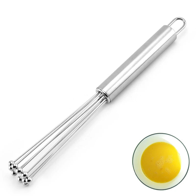 Feature Stainless Steel Ball Bead Whisk Egg Mixer Kitchen