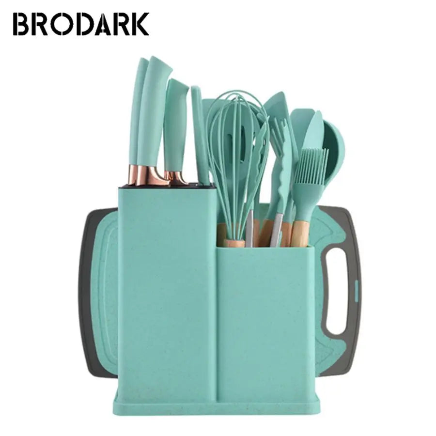 Hign Concerned Silicone Kitchenware Set 19pcs Utensils