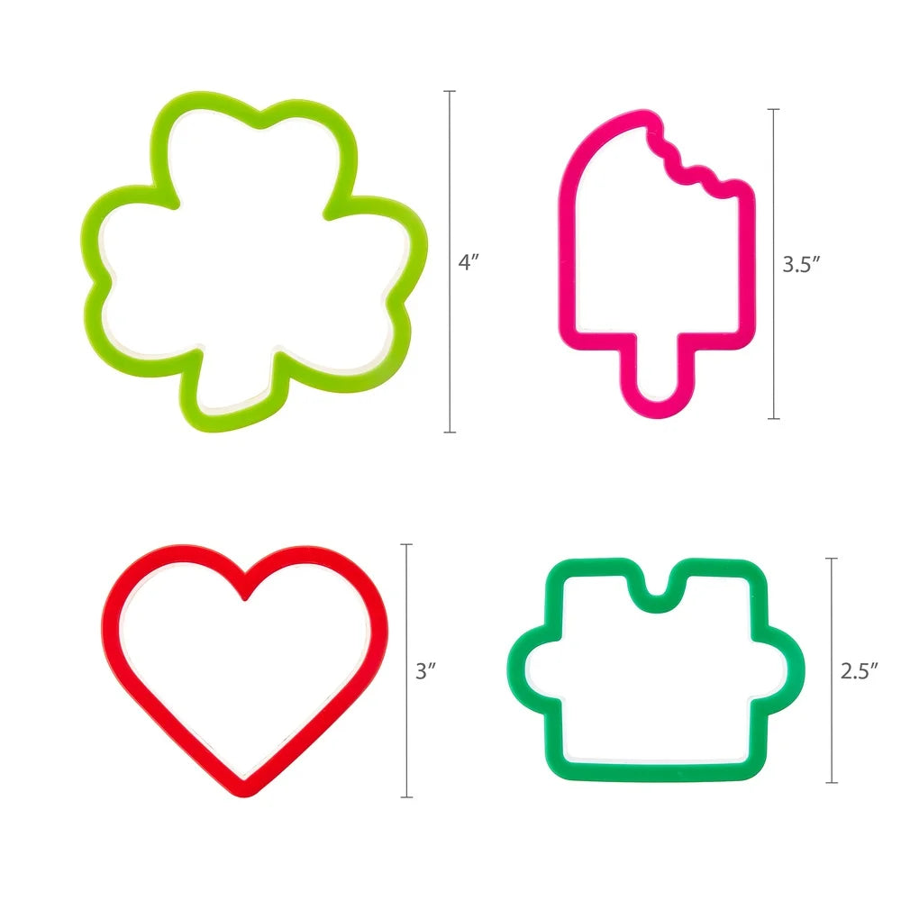 PDQ Plastic Assorted Shapes Cookie Cutter Set 110 Pieces