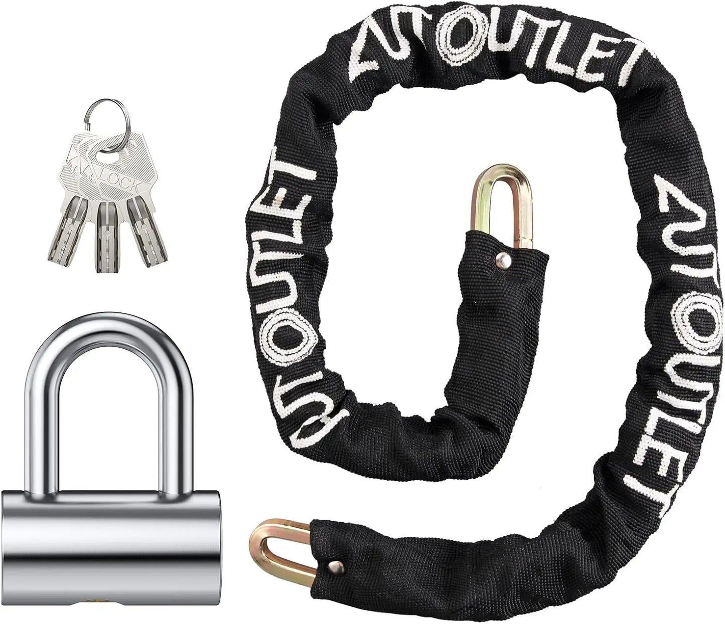 Autoutlet U Lock Chain For Motorcycle And Bicycle Security