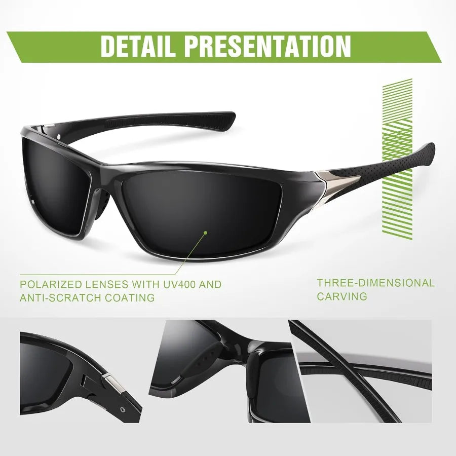 Hign Concerned 3 Pack Polarized Sunglasses For Men UV400