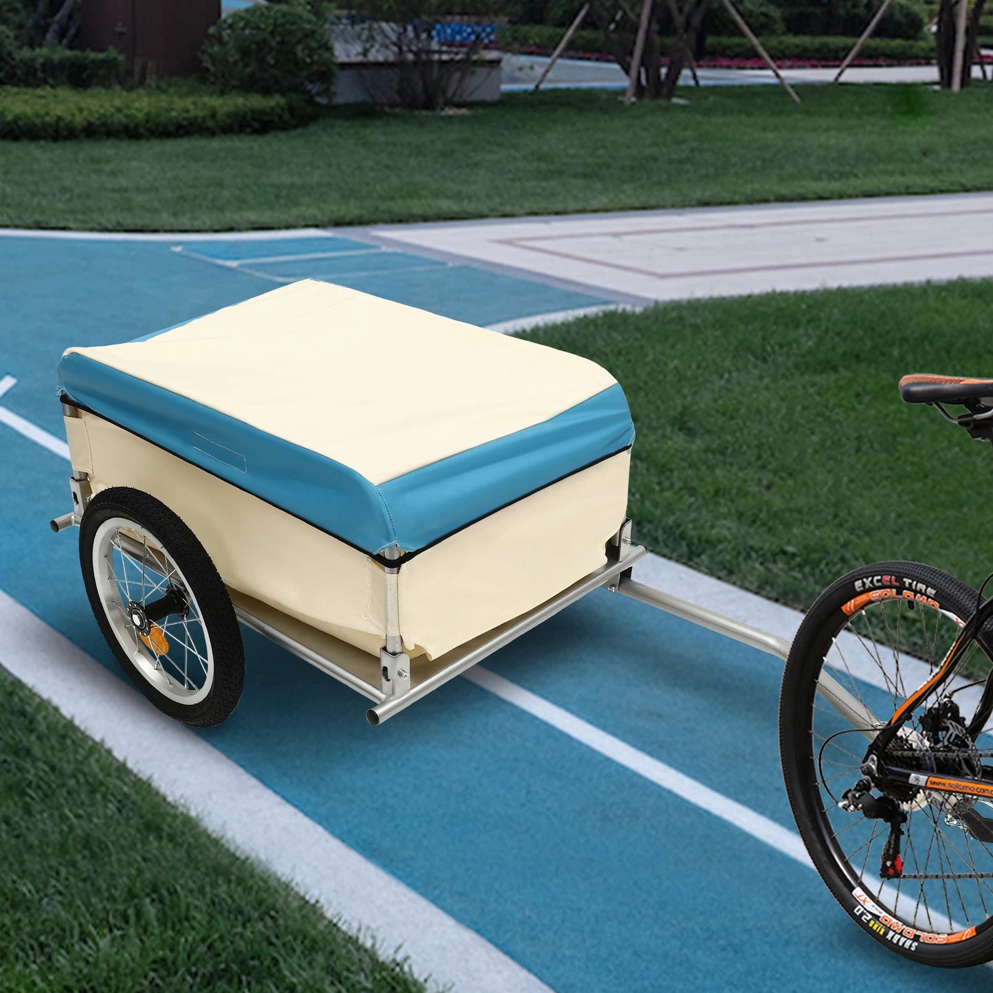 Hign-concerned Bicycle Trailer With Reflectors And Storage