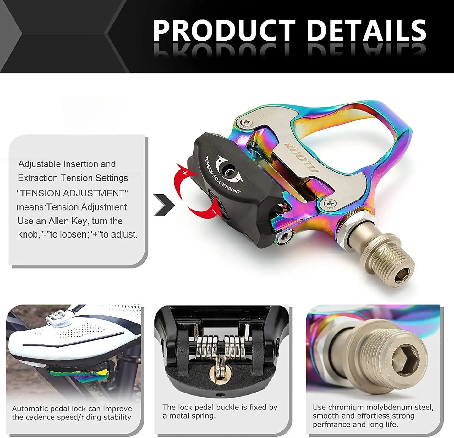 Road Bike Clipless Pedals With Sealed Bearings For Shimano