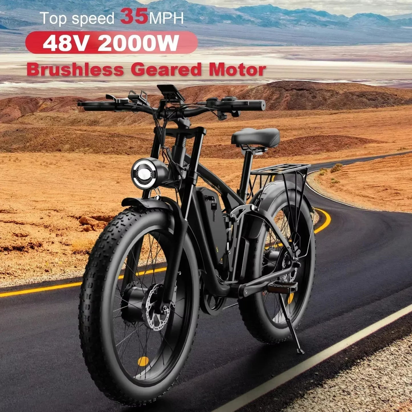 S1 2000W 48V Ebike Electric Bicycle With Hydraulic Brakes