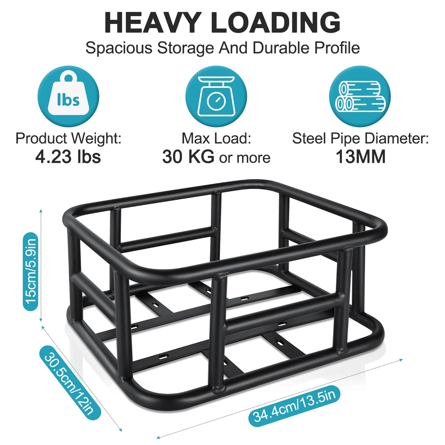 NEWBOLER Rear Bike Basket Cargo Rack Bag For Outdoor