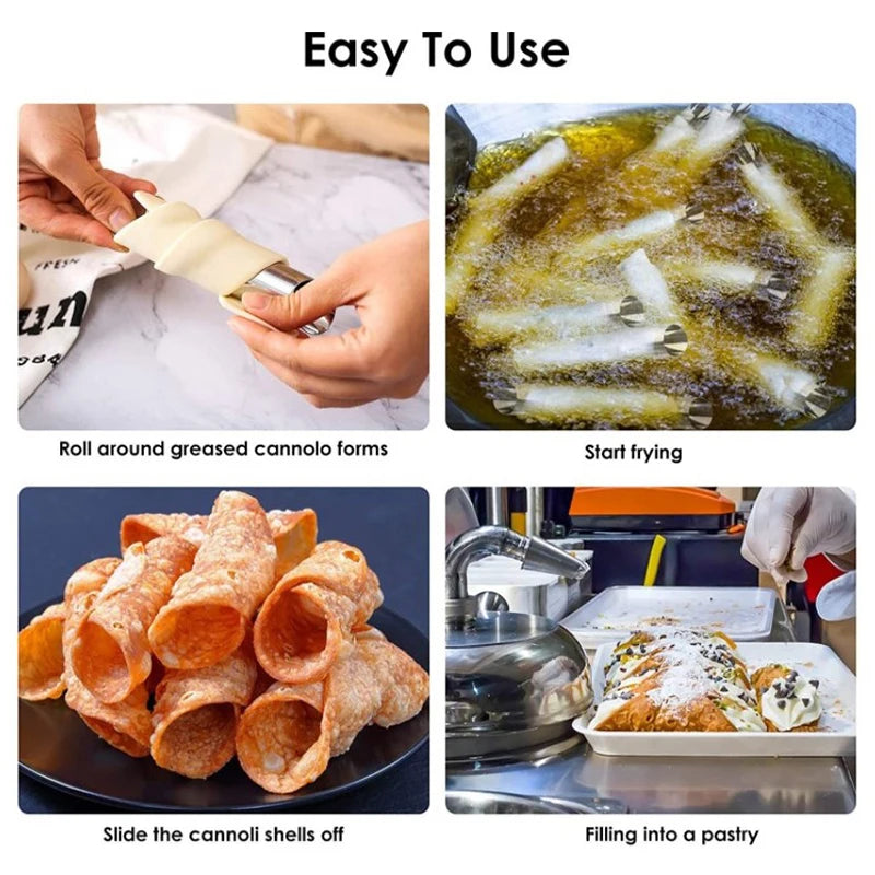 Cake Tools Stainless Pastry Cone Mould Set For Croissants