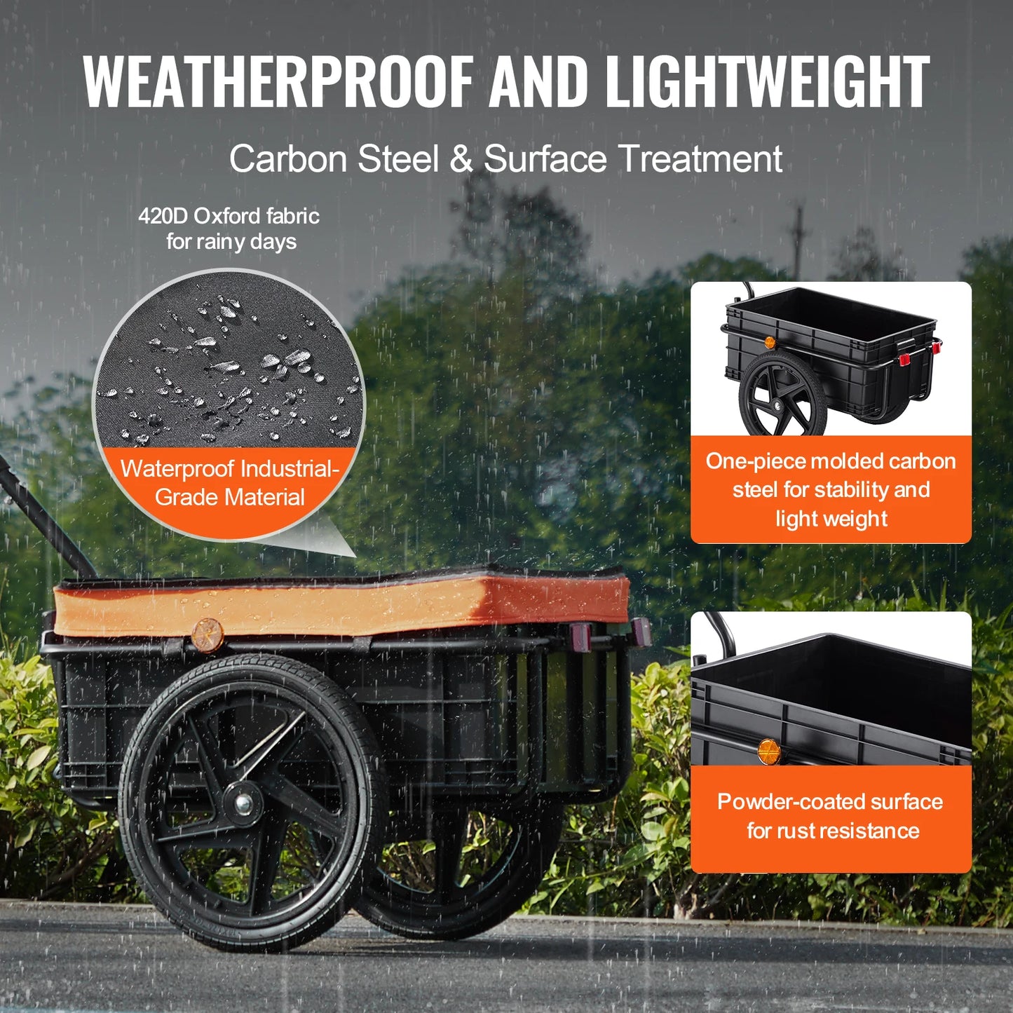 Hign-concerned SucceBuy Bike Cargo Trailer Foldable Wagon