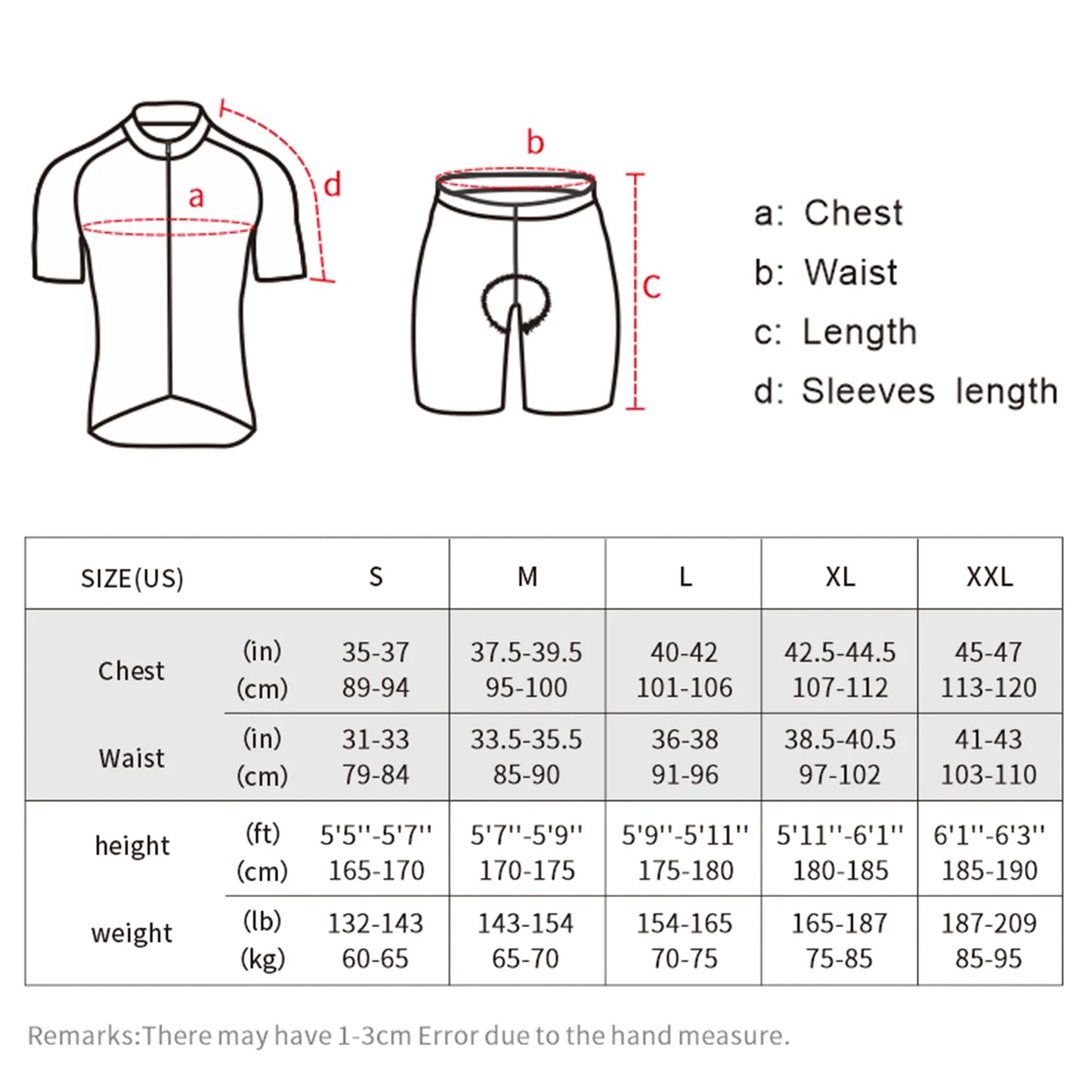Lixada Men Cycle Jersey And Padded Shorts MTB Clothing Set