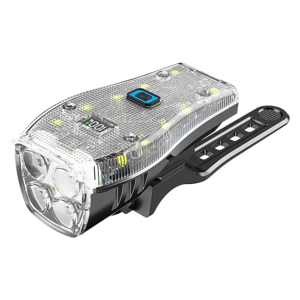 JOCESTYLE LED Bike Headlight With Horn USB Rechargeable