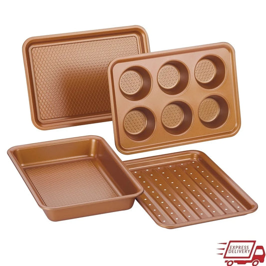 Feature Toaster Oven Bakeware Set Nonstick Durable Steel