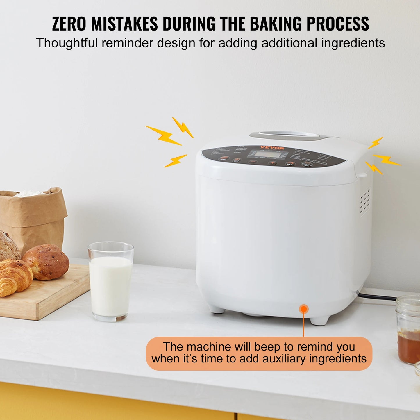 SucceBuy Bread Maker 19 In 1 Gluten Free Setting Automatic