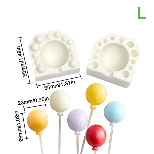 Cake Tools Mini 3D Oval Balloon Silicone Mold For Fondant