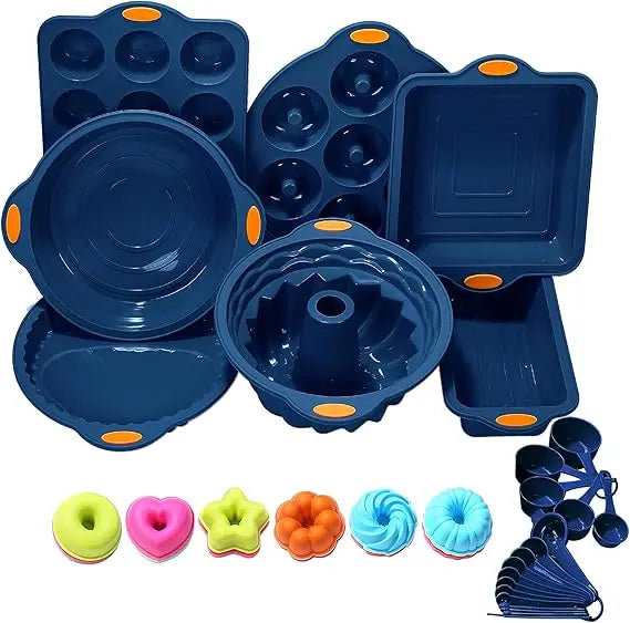 31 Piece Silicone Bakeware Set With Metal Reinforced Frame