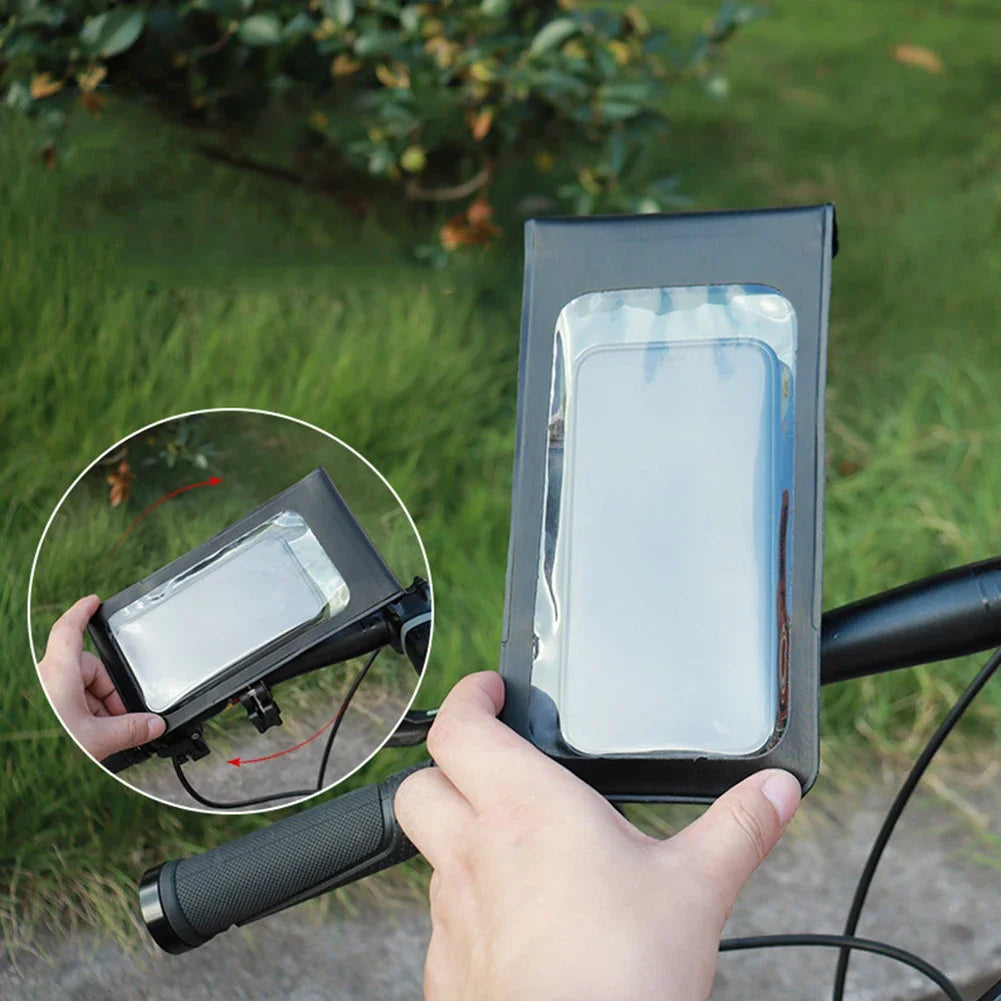 AZURAOKEY Waterproof Bicycle Handlebar Phone Holder Bag