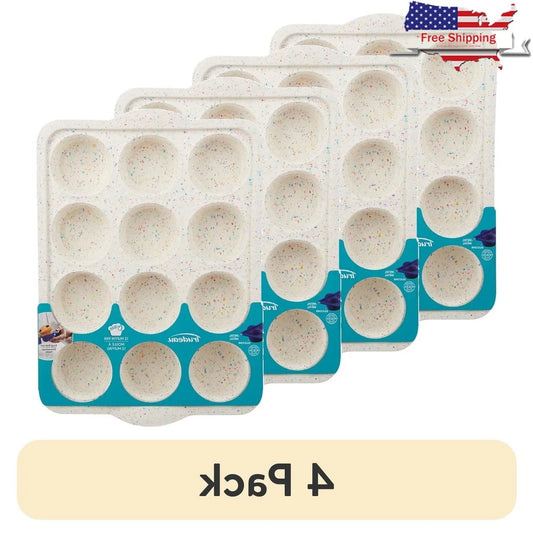 Feature Multicolor Silicone Muffin Pan Nonstick 4 Pack