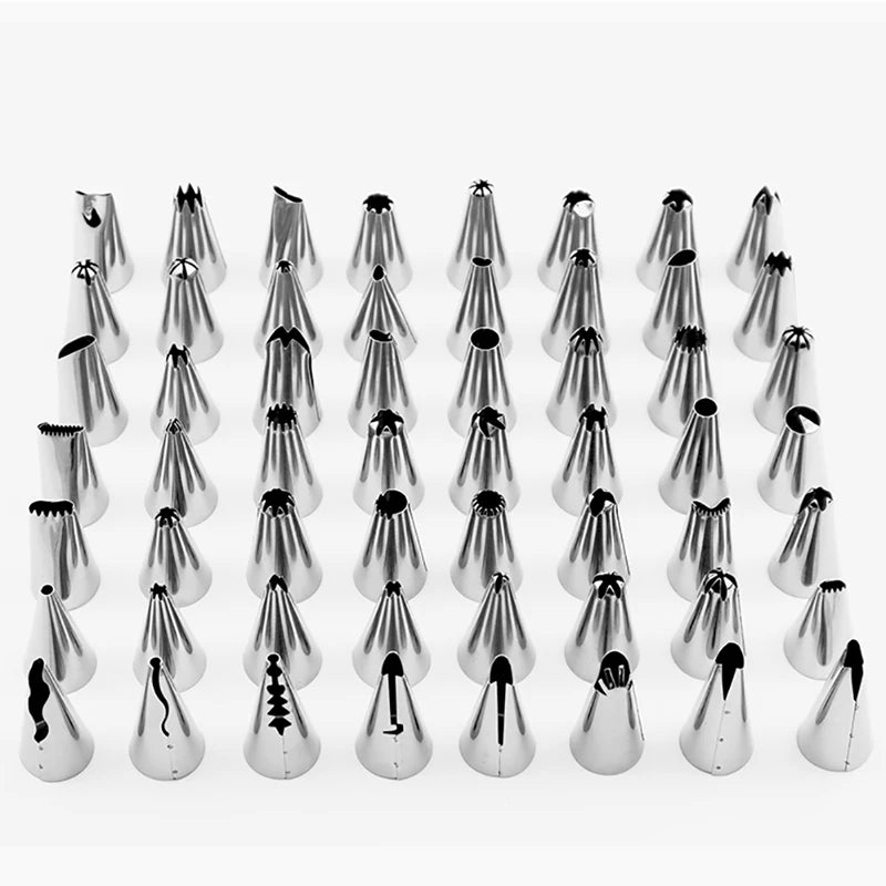 56pcs Cake Nozzle Cake Decorating Tip Set Cream Sprinkler Cake DIY Modeling Tool