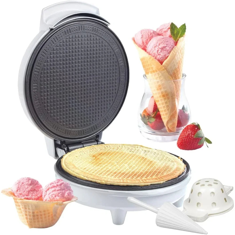 XMSJ Waffle Cone Maker Nonstick Electric Iron For Ice Cream
