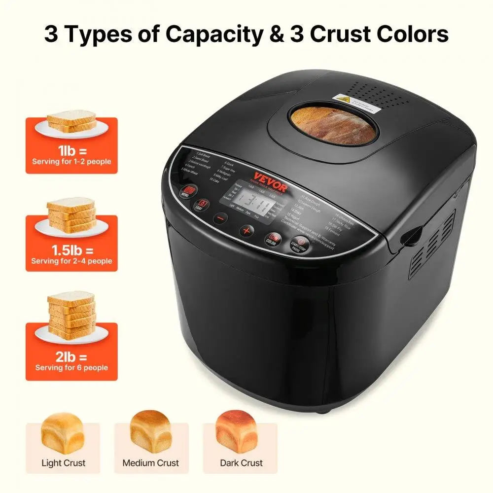 Hign-concerned Automatic 19 In 1 Bread Maker For Baking