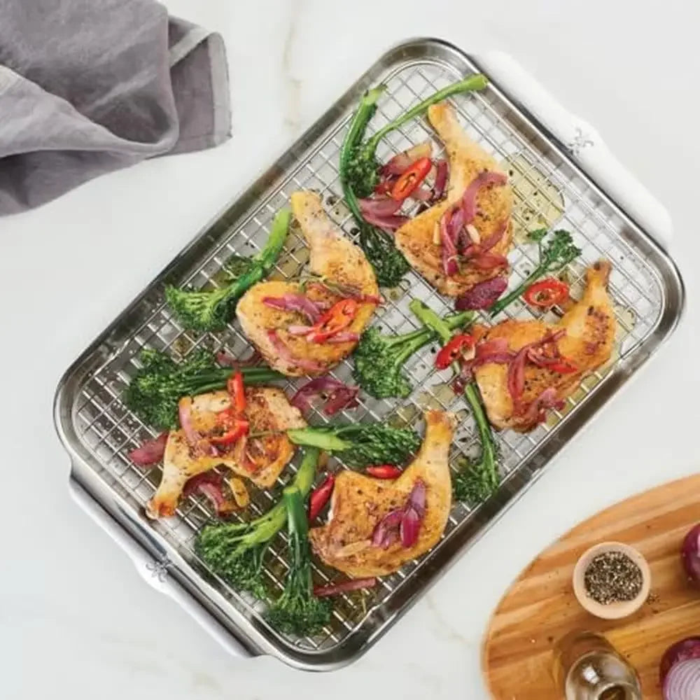 XMSJ Stainless Steel Baking Sheet Set 5 Piece Ovenware