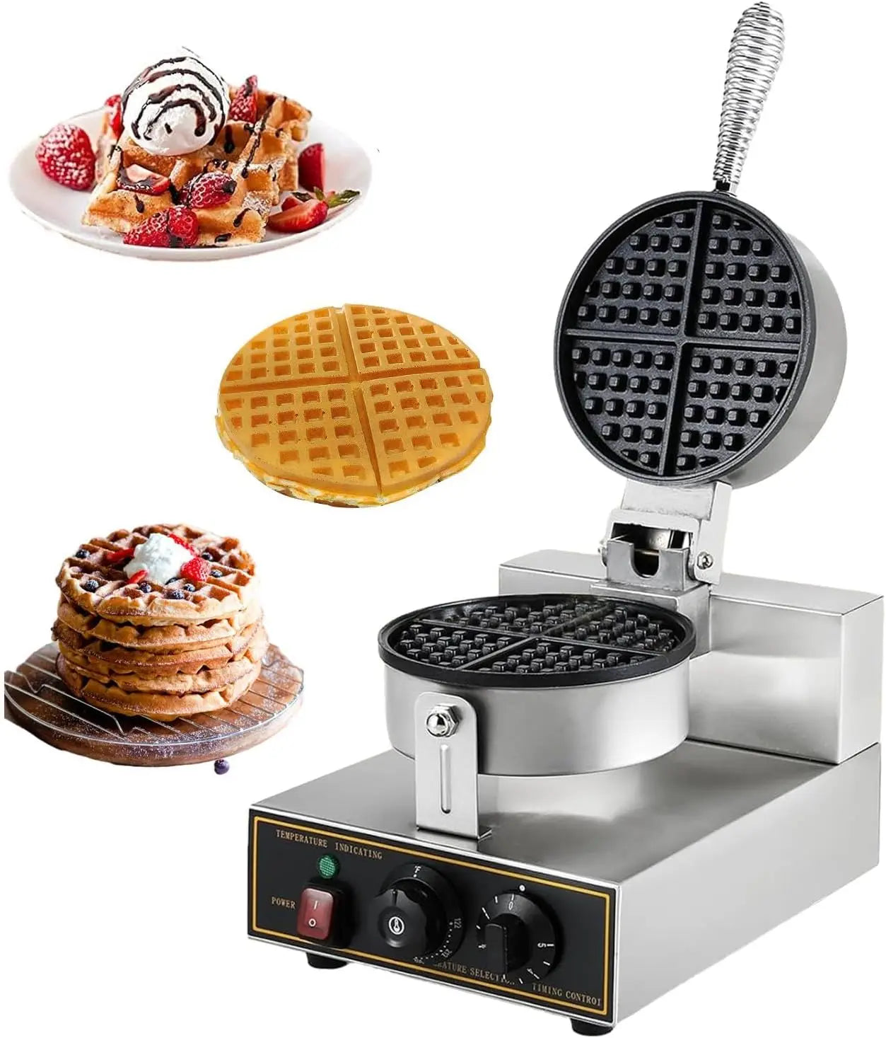 Iosn Electric Waffle Maker Nonstick Breakfast Waffle Iron