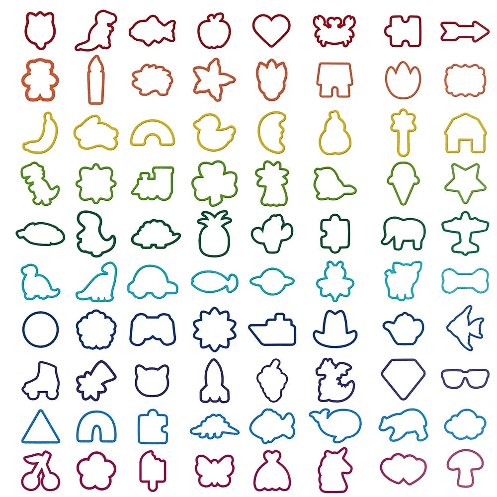 PDQ Plastic Assorted Shapes Cookie Cutter Set 110 Pieces
