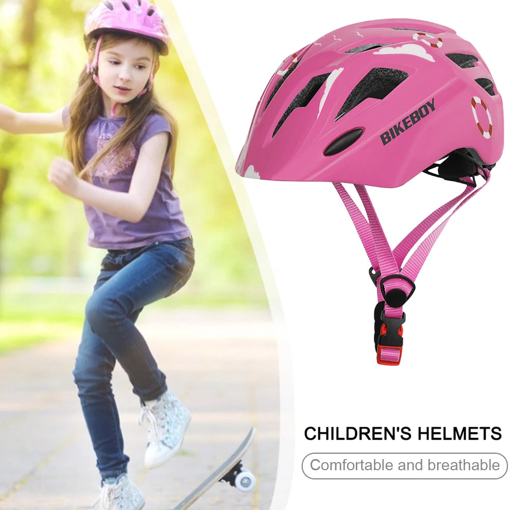 Kids Adjustable Cycling Helmet With Taillights For Balance