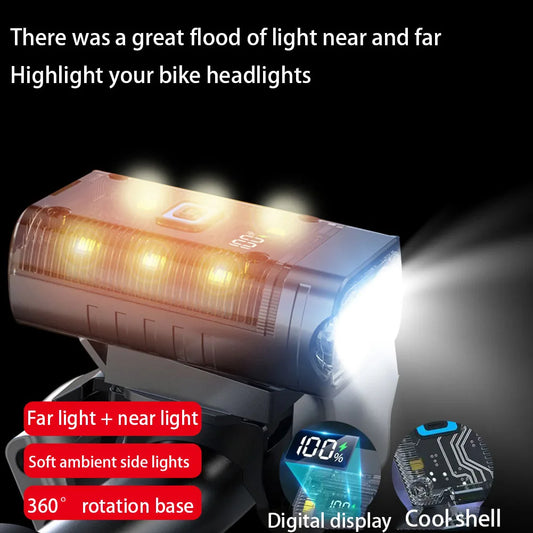 APWIKOGER LED Bicycle Front Light IPX4 Waterproof Headlamp
