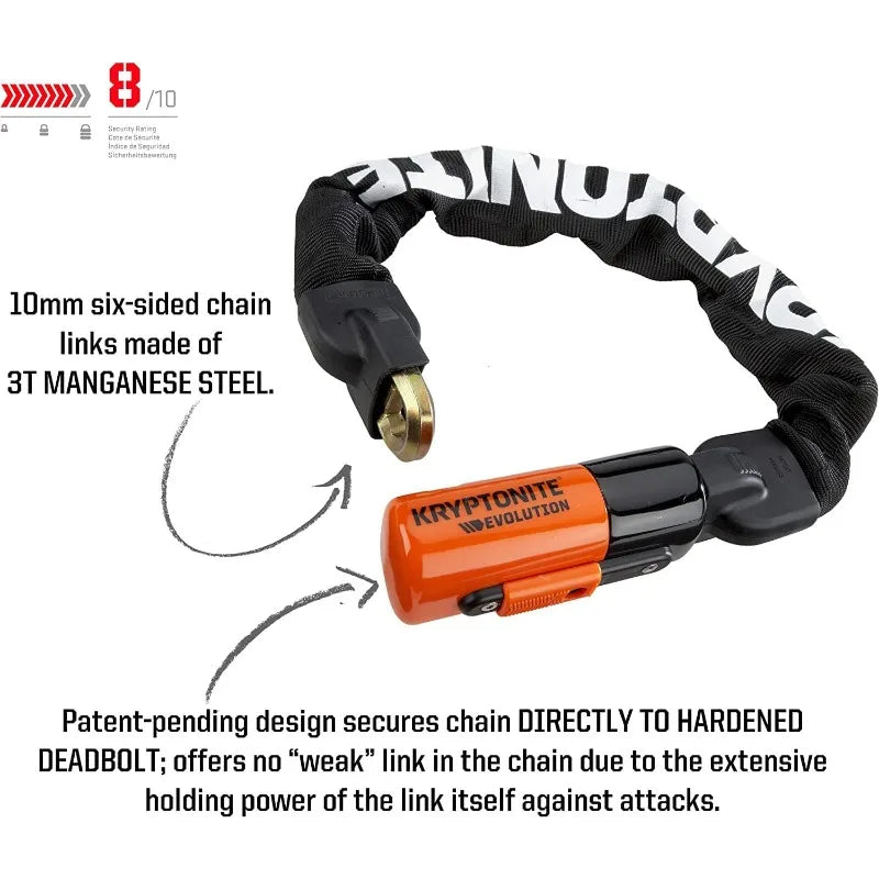 YTYIN Evolution 1055 Mini Bike Chain Lock Heavy Security