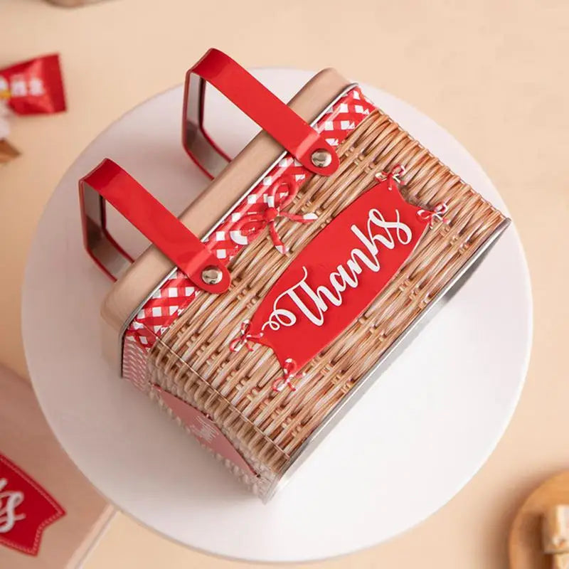 Candy Cookie Storage Box Large capacity portable baking snack storage tin box Eco-friendly creative candy collection souvenir