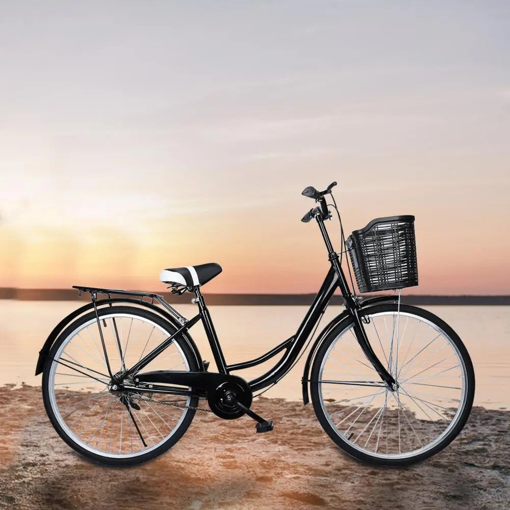 Fork Urban Cruiser Bicycle With Basket And Steel Frame