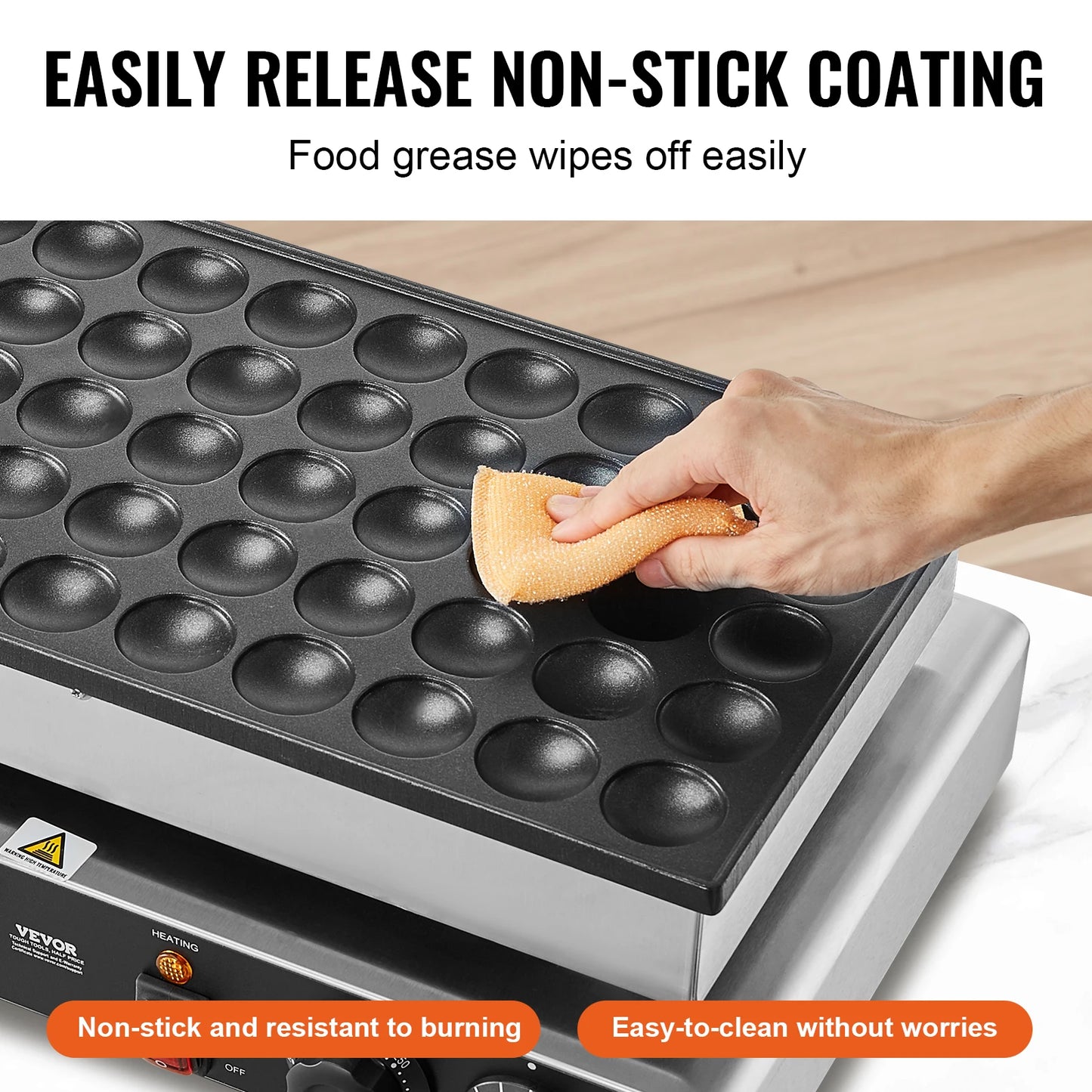 SucceBuy Mini Dutch Pancake Maker Nonstick Waffle Maker