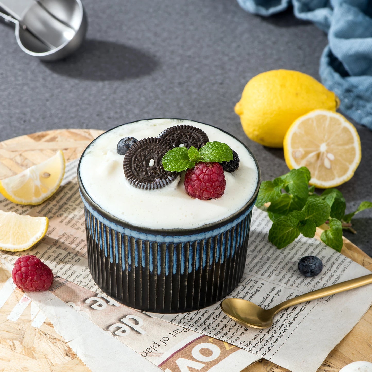 Vancasso Ceramic Ramekin Molds Heat Resistant Soufflé