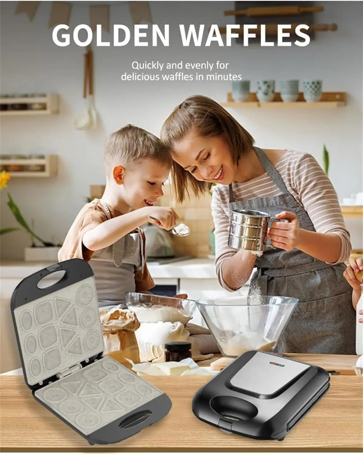 Iosn Electric Cookie Maker For Waffles Scones Baking