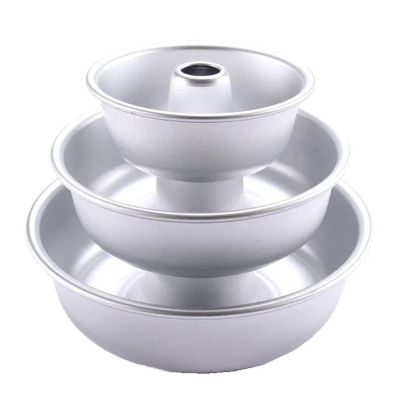 Hign Concerned Angel Food Cake Pan Set Fluted Tube Pans