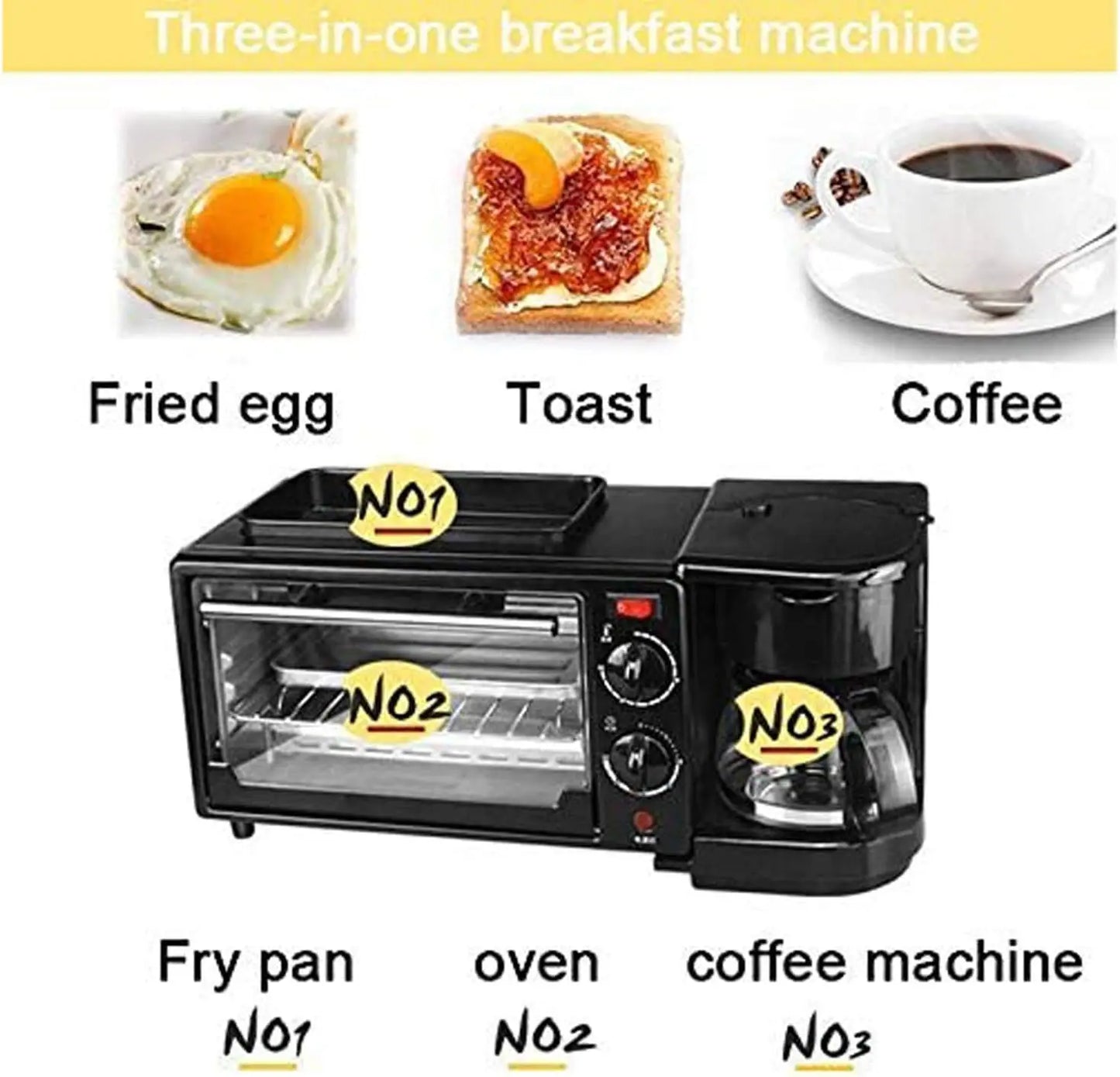 Iosn 3 In 1 Breakfast Maker Oven Toaster Egg Sandwich