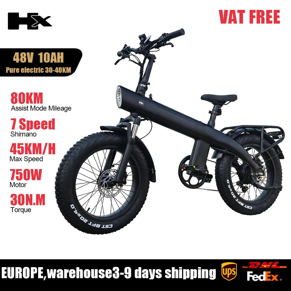 Huanci HX Q3 2000W Electric Fat Tire Ebike 48V 20Ah