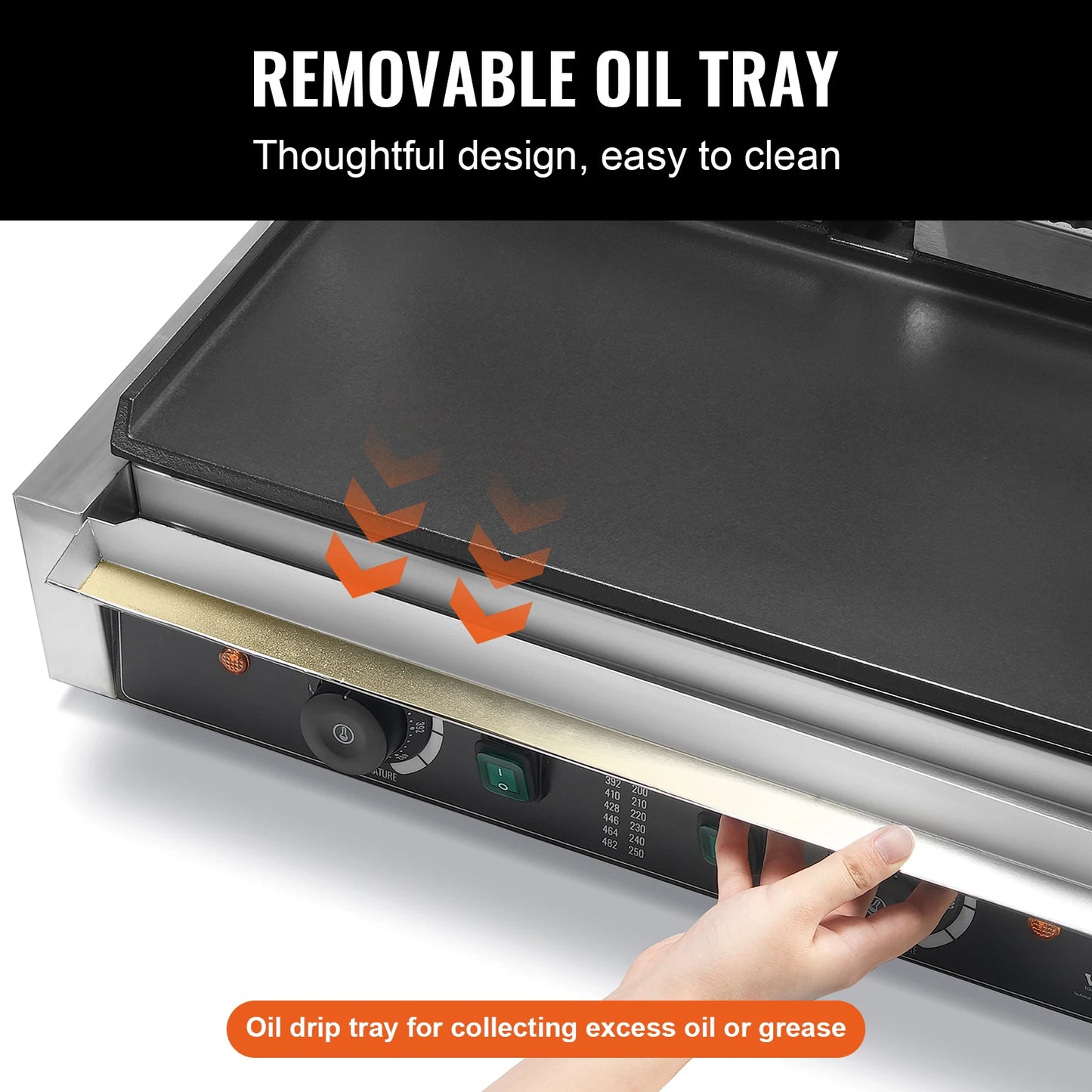 SucceBuy 3600W Commercial Panini Grill With Temp Control
