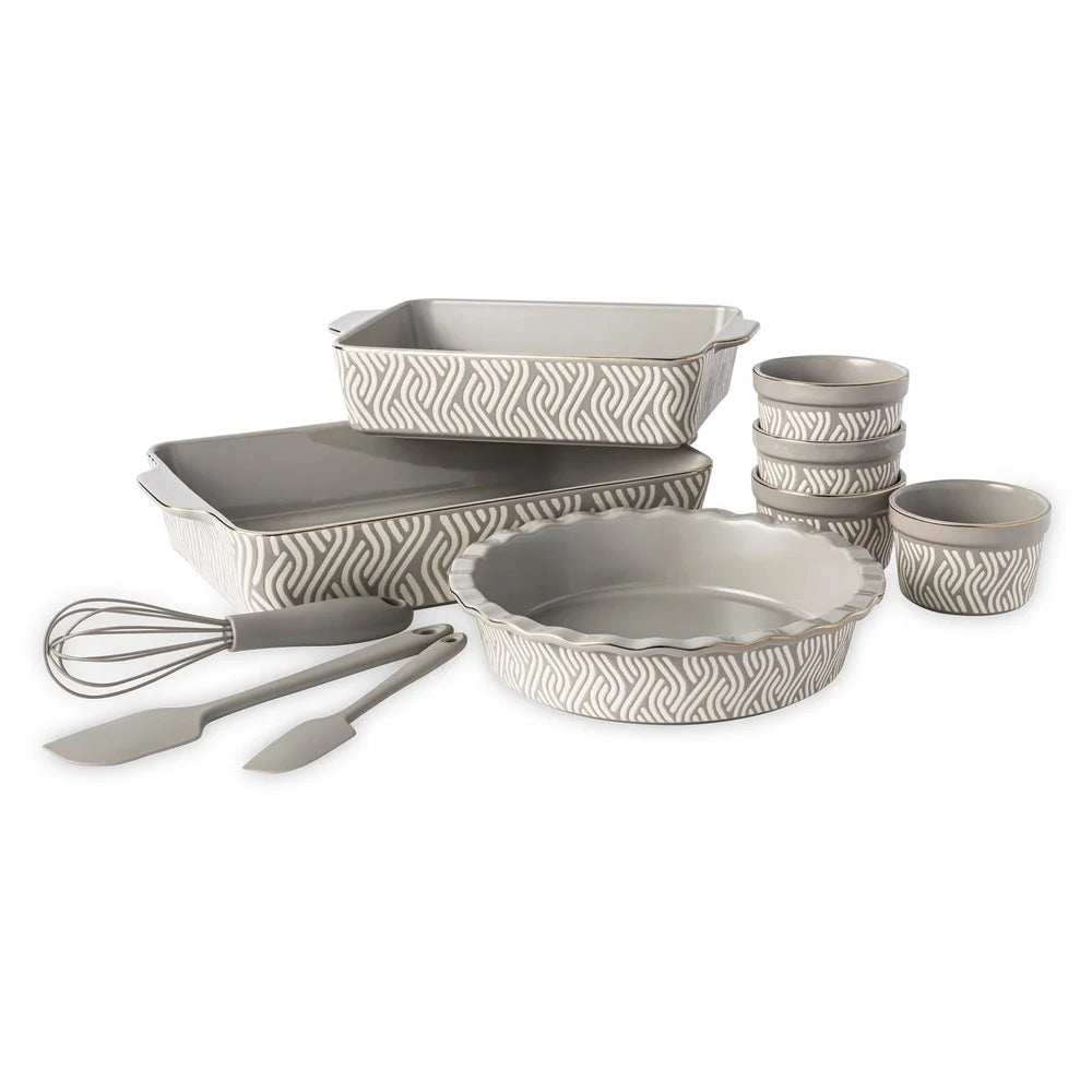 Feature Stoneware Bakeware Set With Spatulas And Whisk