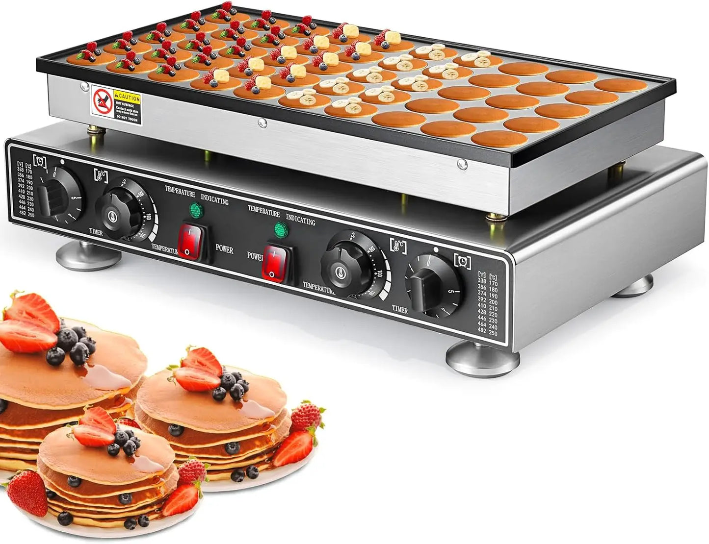Iosn 110V Mini Pancake Baker 1800W 50 PCS Pancake Maker