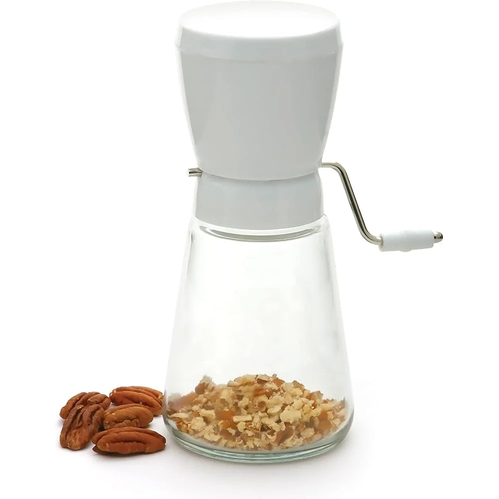 Nut Chopper Stainless Steel Blades Multipurpose Topping Chopper Nuts Cookies Ice Cream Desserts Easy to Use Hand Wash Only