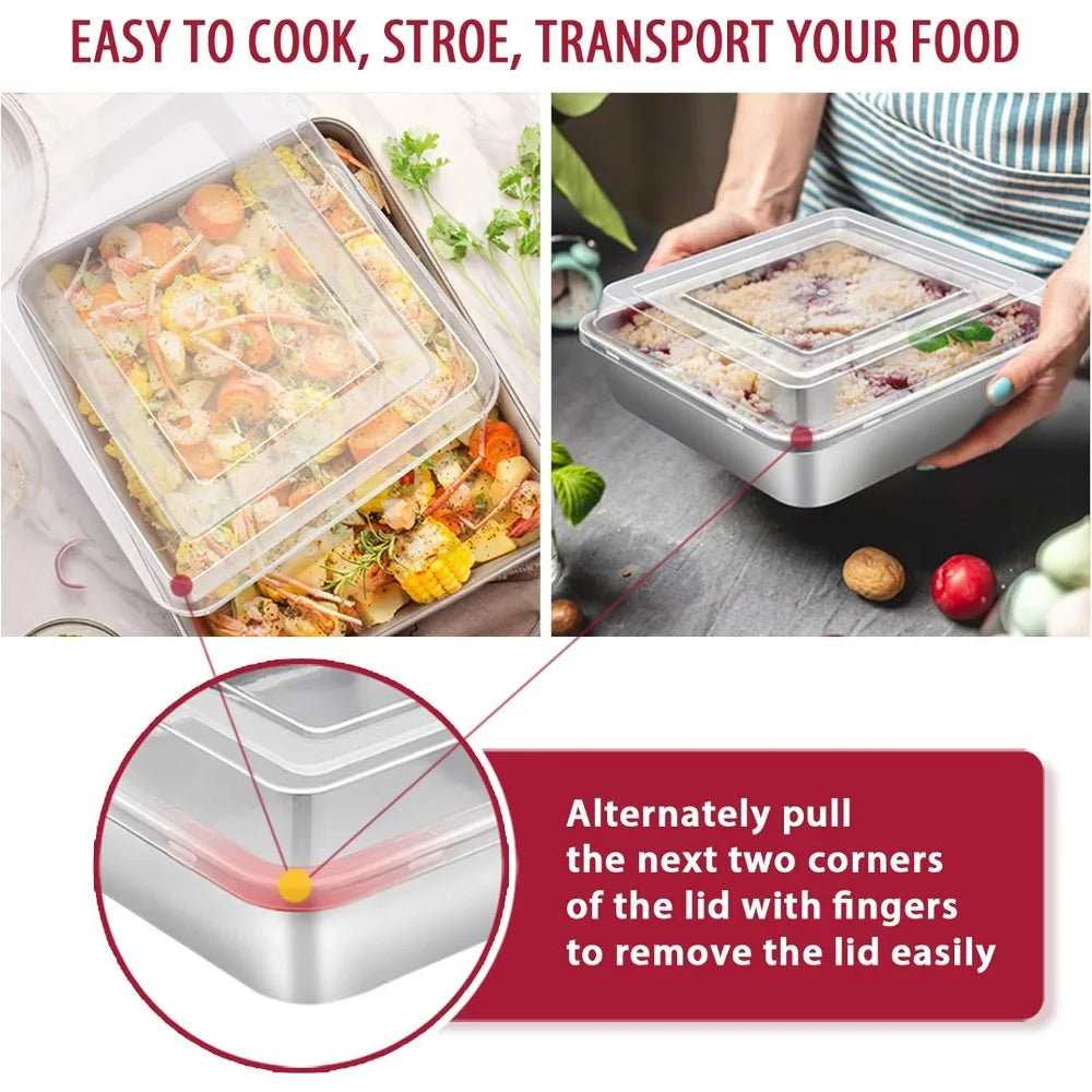 E-Far Stainless Steel Bakeware Set With Cake Pans Everyday