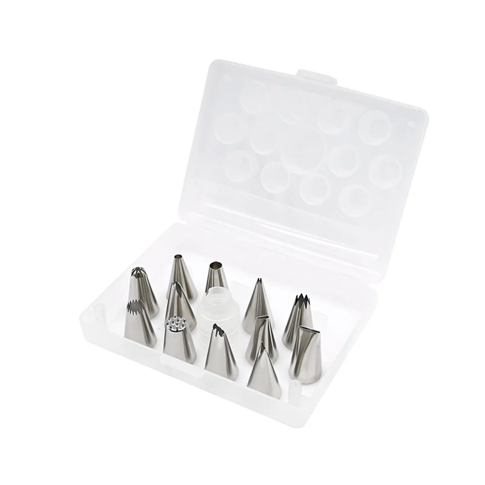 PDQ Cookie Tools 13-Piece Piping Tip Set for Floral Designs
