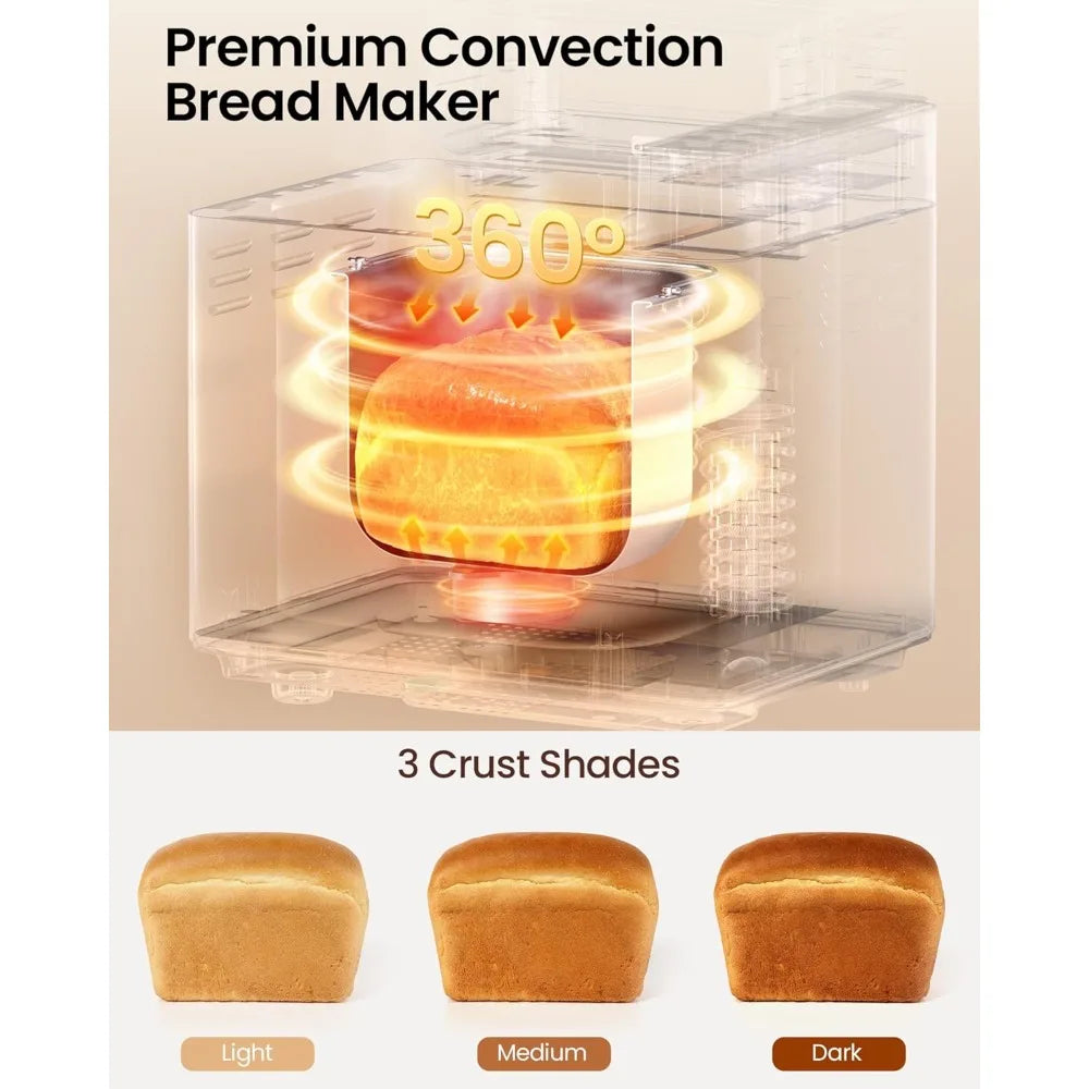 25 In 1 Silver Bread Maker With Dual Dispenser Gluten Free