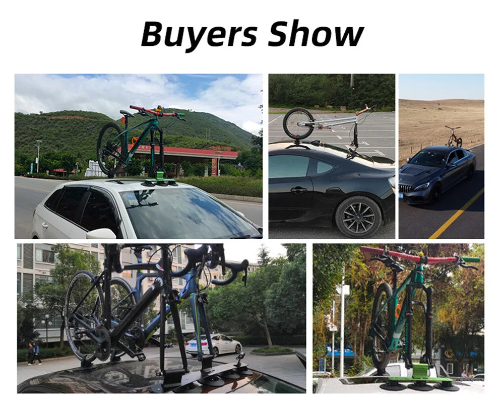 ROCKBROS Roof Bike Rack Carrier Suction Mount Quick Install