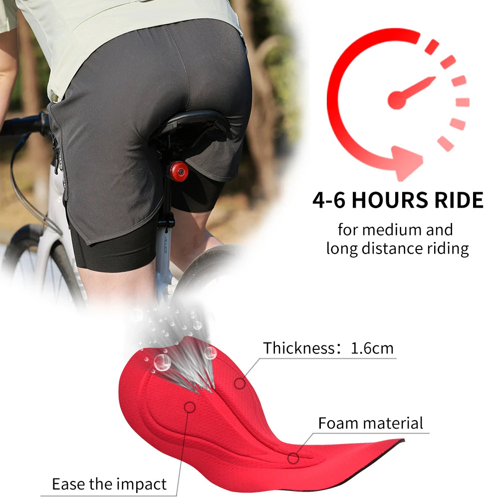 WOSAWECN MTB Shorts 2 In 1 Mountain Bike Padded Quick Dry