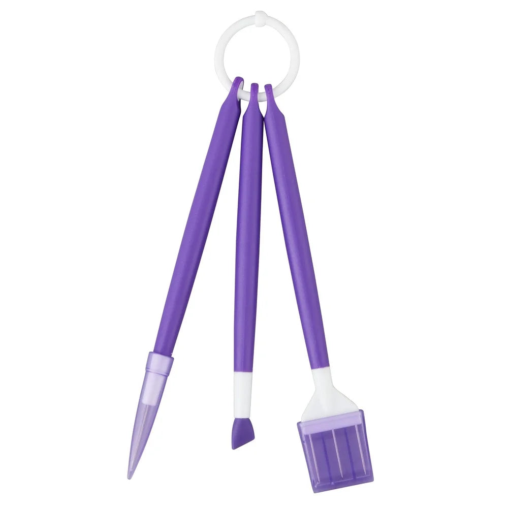 XMSJ 3 Piece Cookie Decorating Tool Set Slim Handles