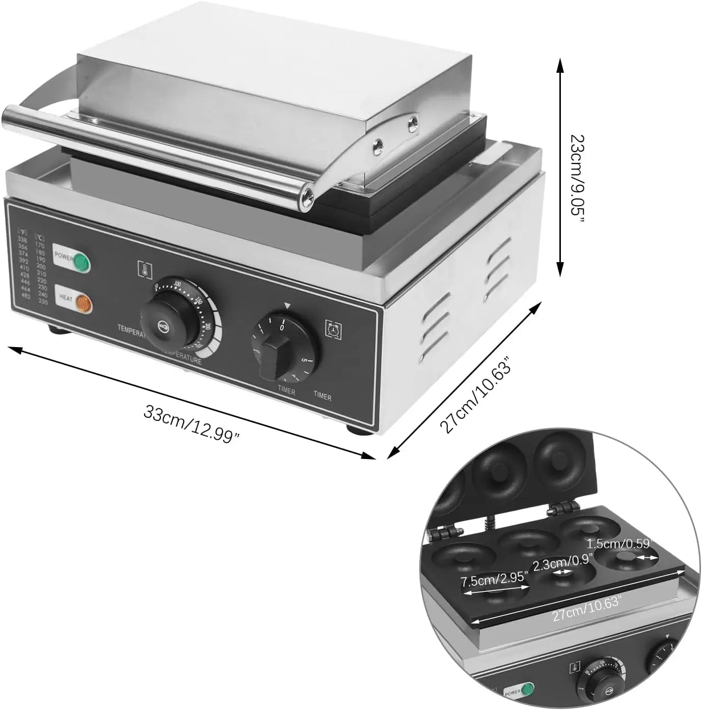 Iosn Donut Maker Machine Pancake Double Sided Heating